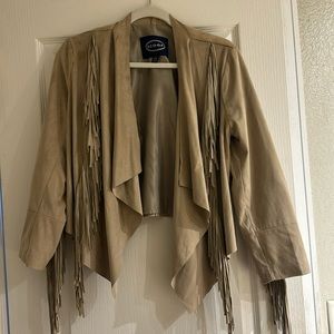 Suede Fringe Jacket